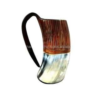 Tasses en corne de buffle de style animalier de qualité supérieure, étanches, faites à la main, certifiées CIQ, Inde, type Viking, avec logo gravé personnalisé - Product Image 5