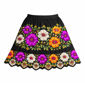 Women's Boho Hippie Embroidered Short with Drawstring Hawaiian Style Traditional Belly Dance Workwear - Product Image 6