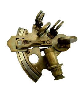 เซกส์แทนท์ทองเหลืองโบราณทำมือ ของตกแต่งเครื่องมือเดินเรือโบราณ ของสะสม - Product Image 1