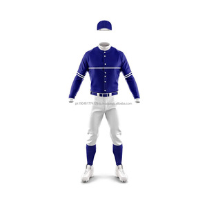 Customized Team Name and Number Breathable Printed Baseball Uniform with Cotton Bamboo Fiber for Teams - Product Image 3