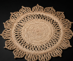 Napperons de table en jute de luxe TANARI TRI-813, antidérapants, lavables, design bohème, disponibles en gros, exportateur de Delhi - Product Image 2