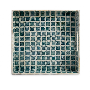 Plateau élégant de luxe avec incrustation de nacre, fait main, pour un rangement sophistiqué - Product Image 2