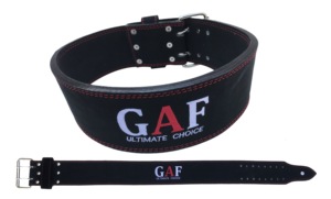 Cinturón de Levantamiento de Pesas GAF de Cuero Vacuno Transpirable con Hebilla para Entrenamiento Físico, Sentadillas, Fuerza y Powerlifting para Hombres y Mujeres - Product Image 5