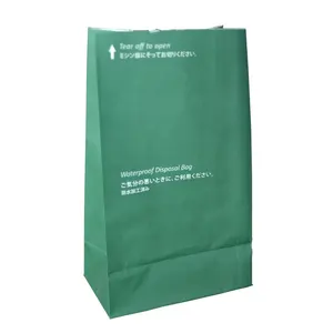 Wholesale Custom Printed Airsickness Square Bottom Paper Bag With Your Own Logo And Tearing Line From China
