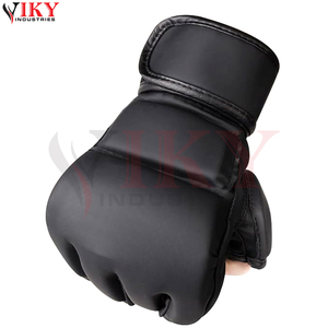 Nouveauté 2026 : Gants de combat MMA noirs entièrement rembourrés, épais, avec logo personnalisé, service OEM/ODM – Fournisseur de qualité - Product Image 4
