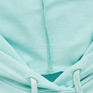 <b>Women's</b> Mint Green Hooded Sweatshirt Regular Sleeve Knitted Geometric <b>Pattern</b> Short Length Breathable Casual Wear - Product Image 6