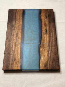 Tabla de cortar de resina y madera rústica hecha a mano, plato elegante para servir queso con artesanías únicas, diseño duradero de la India - Product Image 5