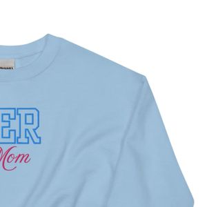 Sweat-shirt unisexe brodé « Mom » bleu, col rond, en polaire douce, style décontracté et confortable pour le quotidien - Product Image 6