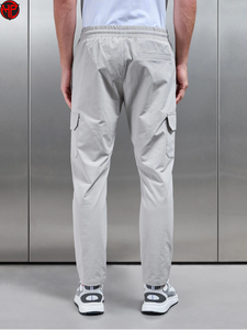 Men Casual Cargo Pants Straight Leg <b>Trousers</b> with Pockets Breathable Anti Wrinkle Quick Dry Track Nylon Pants Men - Product Image 5