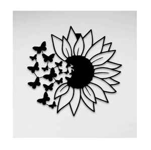 Escultura Metálica de Pared con Diseño de Follaje, Arte Contemporáneo, Decoración para Sala de Estar, Pieza Única, Acabado Dorado - Product Image 3