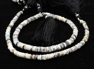 Cuentas Heishi de Ópalo Dendrítico AAA de 5-6x8-9MM, Cuentas de Piedra Preciosa en Forma de Neumático de Ópalo Dendrítico, Cuentas Heishi de Ópalo Natural de 8 Pulgadas - Product Image 4