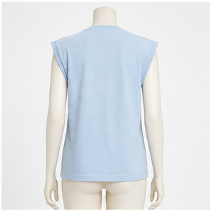 Camiseta de algodón de manga corta y cuello redondo para mujer, para uso diario - Product Image 3