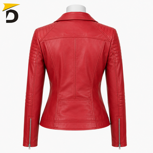 women leather mandarin collar jacket <b>ladies</b> leather mandarin collar jacket women leather zip front <b>coat</b> <b>ladies</b> leather zip front - Product Image 2
