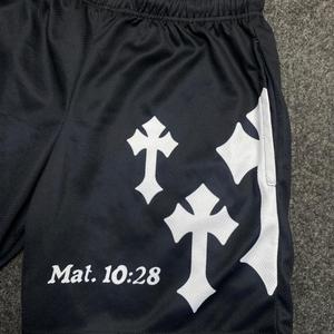 Pantalones Cortos de Baloncesto Tejidos para Hombre, de Secado Rápido, Estampados, Deportivos, con Cordón Ajustable, Informales, para Entrenamiento, con Letras - Product Image 4