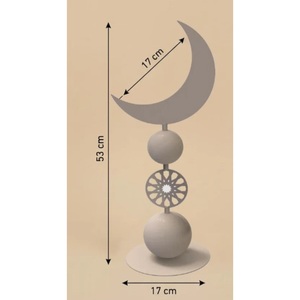 Décoration de table moderne en métal, motif croissant de lune islamique, ensemble de minarets, durable, fait main, cadeau de l'Aïd, du Ramadan, de Thanksgiving, de la fête des nouvellements ans - Product Image 5
