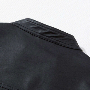 Veste de motard en cuir véritable 100% pour hommes et femmes - Imperméable, réversible, décontractée et élégante, design hivernal - Product Image 4