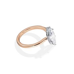 Marquise Cut Diamond Engagement Ring 14k Gold plated Prong Setting Women's Floral Fine Jewelry - Product Image 4