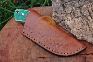 Cuchillo de Desollado de Damasco Hecho a Mano Directo de Fábrica – Cuchillo EDC para Camping con Mango de Resina - Product Image 5