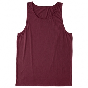 Camiseta sin mangas básica para hombre, mezcla de algodón suave, transpirable, para entrenamiento, gimnasio, correr, informal, deportiva, de verano. - Product Image 1