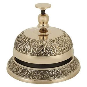 Campana de Servicio de Latón Sólido para Recepción de Hotel, Campana de Escritorio con Sonido Fuerte para Restaurante, Oficina, Mesa y Servicio a Clientes - Product Image 4