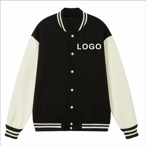 Chaqueta Varsity de Béisbol Personalizada con Logotipo Bordado, Ecológica, Transpirable, de Invierno para Hombre, en Poliéster/Algodón, con Cuello Mao - Product Image 1