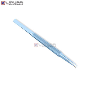 Pinzas Médicas de Titanio con Mango Redondo de 6.3 Pulgadas (16 cm), Curvas, con Puntas Cóncavas y Convexas Recubiertas de TC de 0.4 mm - Product Image 6