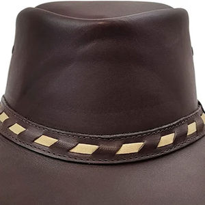 Sombrero de Vaquero de Lujo Hecho a Mano con Paja de Sal, Transpirable, Ajustable, Estilo Vintage Occidental, el Mejor Transpirable CH-001 para Invierno y Playa para Mujer - Product Image 5