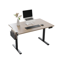 Bureau assis-debout électrique à double moteur AUKI, réglable en hauteur, poste de travail ergonomique, structure en acier robuste, OEM ODM