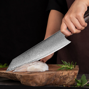 Cuchillo de Chef de Acero de Damasco Hecho a Mano con Mango de Madera, Cuchillo de Cocina Profesional, Fabricante Mayorista, Estilo Japonés - Product Image 5