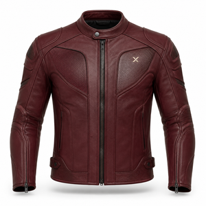 Chaqueta de Motocicleta Modular de Cuero Blindado |   Negro Borgoña Azul |   Fabricante OEM ODM |   Diseño de Calidad Premium |   Ropa de Carreras | - Product Image 1