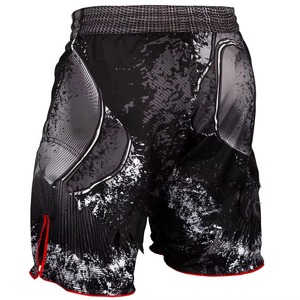 Pantalones Cortos Deportivos MMA Rojos y Negros para Hombre, Sublimados, de Secado Rápido, Corte Regular - Product Image 6