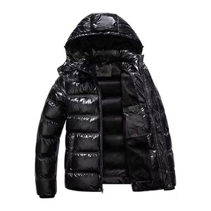 Outdoor Spring Eco-Friendly Waterproof Windproof Hooded Full-Zip Lightweight Puffer Jacket with <b>Polyester</b> Fiber <b>Filling</b> for Men - Product Image 2