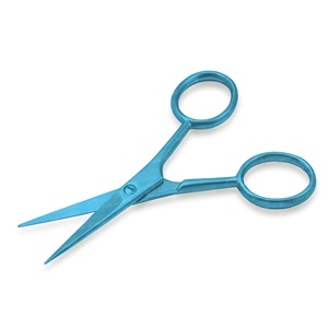 Vente en gros Ciseaux à sourcils japonais en acier inoxydable de couleur noire Mini manucure Ciseaux à cuticules Marque privée - Product Image 4