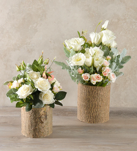 Vase à fleurs décoratif en bois 100% naturel, 3 pièces de différentes tailles, vases décoratifs minimalistes pour table, vase à fleurs en bois - Product Image 4