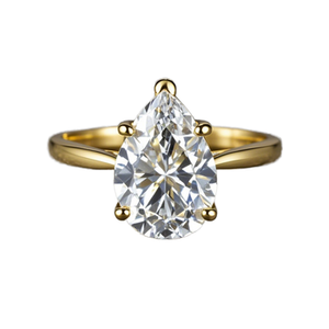 Nuevo Anillo de Compromiso Hecho a Mano con Moissanita de Corte Pera, Plata de Ley 925 Sólida, Chapado en Platino, para Mujer - Product Image 4