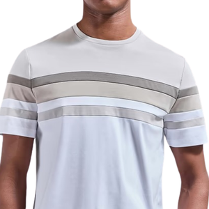 Premium <b>Colour</b> Block Mercerised T <b>Shirt</b> Casual Short Sleeve Cotton Top Modern Fashion Wear Custom Design Wholesale Clothing - Product Image 3