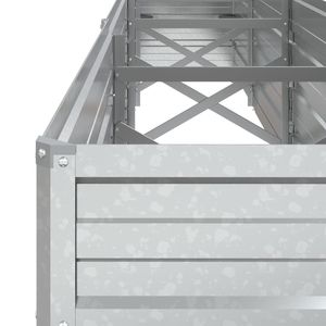 Jardinera Elevada Grande y Resistente de Acero Galvanizado Plateado, Macetas y Jardineras Duraderas - Product Image 6