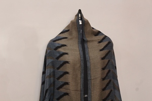 Jacquard Imitation Cashmere Shawl Split <b>Poncho</b> Autumn Winter Women Travel Scarf - Product Image 5