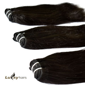 ช่อผมมนุษย์สีดำธรรมชาติสำหรับต่อผมตรงยาวตรง100% - Product Image 2