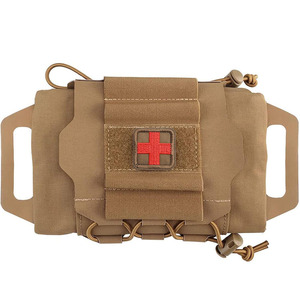 Wholesale Leather Medical Pouch <b>Black</b> Compact First Aid Kit Emergency Medications Bandages Tools <b>Waterproof</b> Design for sale - Product Image 6