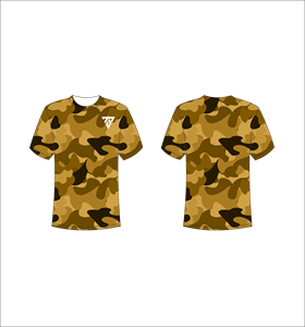 เสื้อยืดลายพรางผู้ชาย แขนสั้น คอกลม ทรงปกติ ระบายอากาศได้ดี ผลิตจากโพลีเอสเตอร์ สวมใส่สบาย ดีไซน์โลโก้ด้านหน้า - Product Image 1