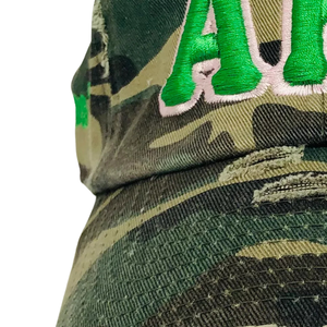 AKA Camo Green Letters Hat Embroidered Baseball <b>Cap</b> Adjustable Cotton Headwear Camouflage Style Casual Fashion <b>Vintage</b> <b>Cap</b> - Product Image 4