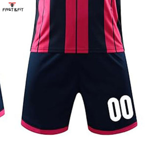 Wholesale Moisture Wicking Lightweight Cotton Blend Soccer Teamwear Jersey Set Short Custom Colors Private Label Logo In-stock - Product Image 5