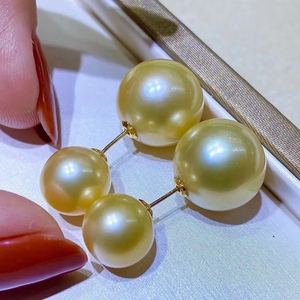 Nouvelles boucles d'oreilles en argent pur S925 pour filles avec perle blanche de 9-10 mm, design nœud papillon féminin - Product Image 1