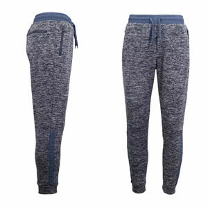 Pantalon de survêtement gris pour homme, taille élastique, tricoté, décontracté, respirant, avec poches latérales, pour l'automne - Product Image 2