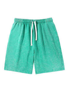 Shorts Deportivos de Algodón para Mujer, Cintura Alta, Lavado Ácido, Casuales, de Verano, para Gimnasio, con Logotipo Personalizado, OEM, Venta al Por Mayor, Ropa Deportiva - Product Image 4