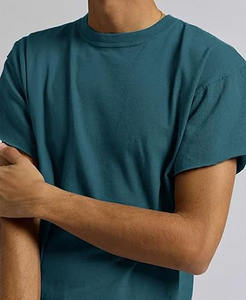 T-shirt homme de haute qualité, coupe ample, style décontracté, tissu en coton respirant, design épaules tombantes. - Product Image 3