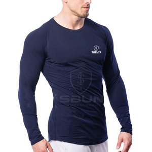 Concevez vos propres chemises de compression slim fit pour hommes, logo personnalisé, séchage rapide, respirantes, vêtements décontractés à vendre - Product Image 3