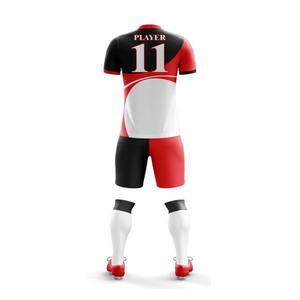 Conjunto de Uniforme de Fútbol de Manga Corta de Alta Calidad, Transpirable, de Secado Rápido, 100% Poliéster, con Logotipo Personalizado - Product Image 2