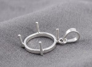 Base de Plata de Ley 925 Redonda de 5mm a 20mm para Colgante, Semimontura de 4 Puntas Preentallada para Gema, Fabricación de Joyas DIY - Product Image 4